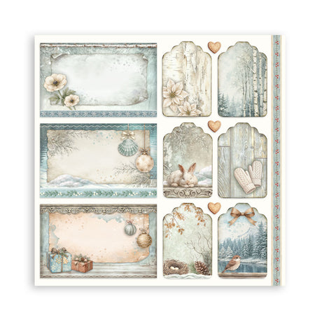 Stamperia White Christmas 8 x 8 Inch Paper Pack by Cristina Radovan - SBBS146