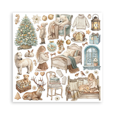 Stamperia White Christmas 8 x 8 Inch Paper Pack by Cristina Radovan - SBBS146