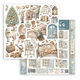 Stamperia White Christmas 8 x 8 Inch Paper Pack by Cristina Radovan - SBBS146