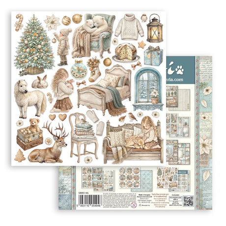 Stamperia White Christmas 8 x 8 Inch Paper Pack by Cristina Radovan - SBBS146