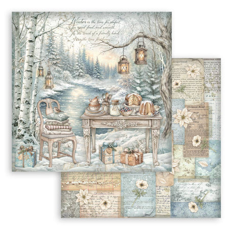 Stamperia White Christmas 8 x 8 Inch Paper Pack by Cristina Radovan - SBBS146