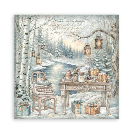 Stamperia White Christmas 8 x 8 Inch Paper Pack by Cristina Radovan - SBBS146