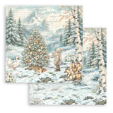 Stamperia White Christmas 8 x 8 Inch Paper Pack by Cristina Radovan - SBBS146