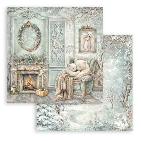 Stamperia White Christmas 8 x 8 Inch Paper Pack by Cristina Radovan - SBBS146