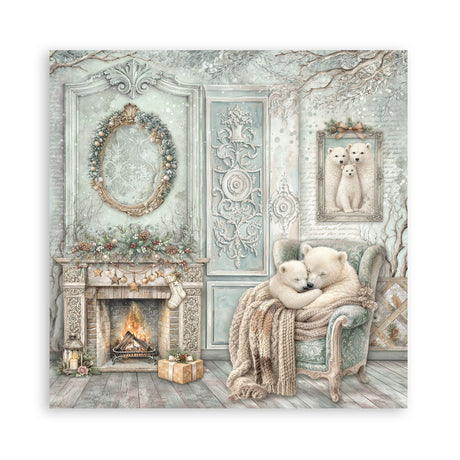 Stamperia White Christmas 8 x 8 Inch Paper Pack by Cristina Radovan - SBBS146