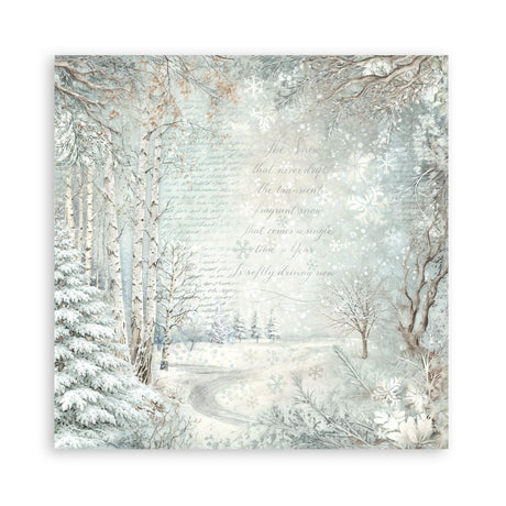 Stamperia White Christmas 8 x 8 Inch Paper Pack by Cristina Radovan - SBBS146