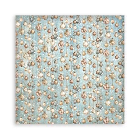 Stamperia White Christmas 8 x 8 Inch Maxi Background Paper Pack by Cristina Radovan - SBBS147