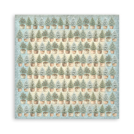 Stamperia White Christmas 8 x 8 Inch Maxi Background Paper Pack by Cristina Radovan - SBBS147
