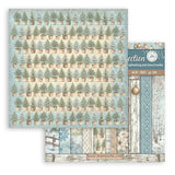 Stamperia White Christmas 8 x 8 Inch Maxi Background Paper Pack by Cristina Radovan - SBBS147