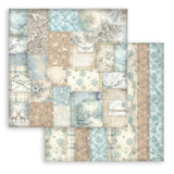 Stamperia White Christmas 8 x 8 Inch Maxi Background Paper Pack by Cristina Radovan - SBBS147