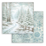 Stamperia White Christmas 8 x 8 Inch Maxi Background Paper Pack by Cristina Radovan - SBBS147