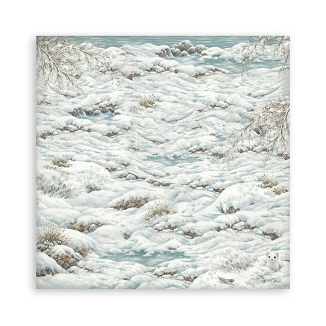 Stamperia White Christmas 8 x 8 Inch Maxi Background Paper Pack by Cristina Radovan - SBBS147