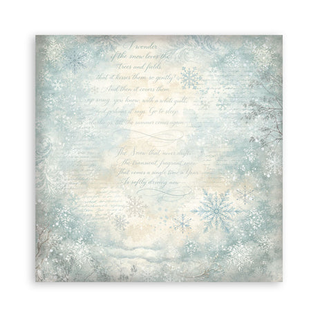 Stamperia White Christmas 8 x 8 Inch Maxi Background Paper Pack by Cristina Radovan - SBBS147