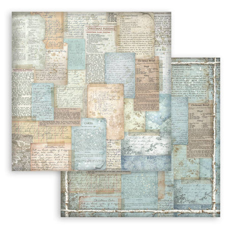 Stamperia White Christmas 8 x 8 Inch Maxi Background Paper Pack by Cristina Radovan - SBBS147