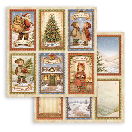 Stamperia Silent Night 8 x 8 Inch Paper Pack - SBBS148