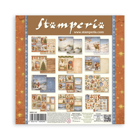 Stamperia Silent Night 8 x 8 Inch Paper Pack - SBBS148