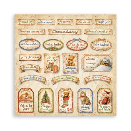 Stamperia Silent Night 8 x 8 Inch Paper Pack - SBBS148