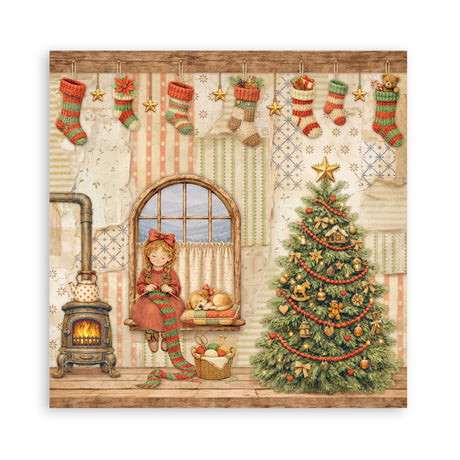 Stamperia Silent Night 8 x 8 Inch Paper Pack - SBBS148