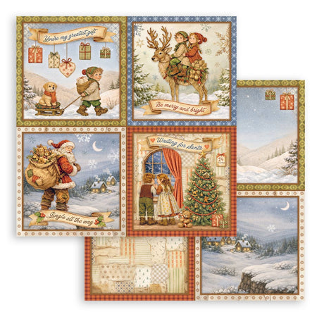 Stamperia Silent Night 8 x 8 Inch Paper Pack - SBBS148