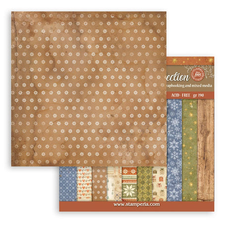 Stamperia Silent Night 8 x 8 Inch Maxi Background Paper Pack - SBBS149