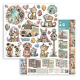 Stamperia Furry Friends 2 8x8 Inch Paper Pack by Antonis Tzanidakis - SBBS150