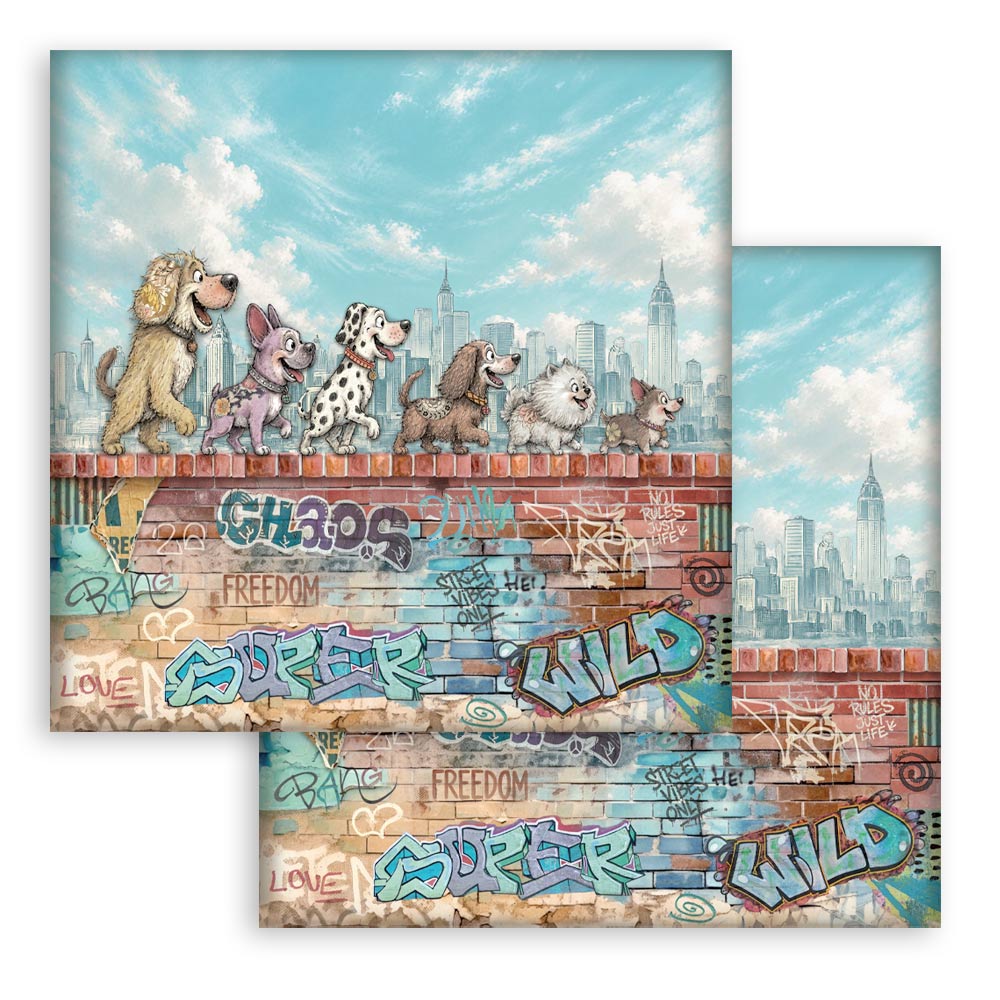 Stamperia Furry Friends 2 8x8 Inch Paper Pack by Antonis Tzanidakis - SBBS150