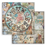 Stamperia Furry Friends 2 8x8 Inch Paper Pack by Antonis Tzanidakis - SBBS150