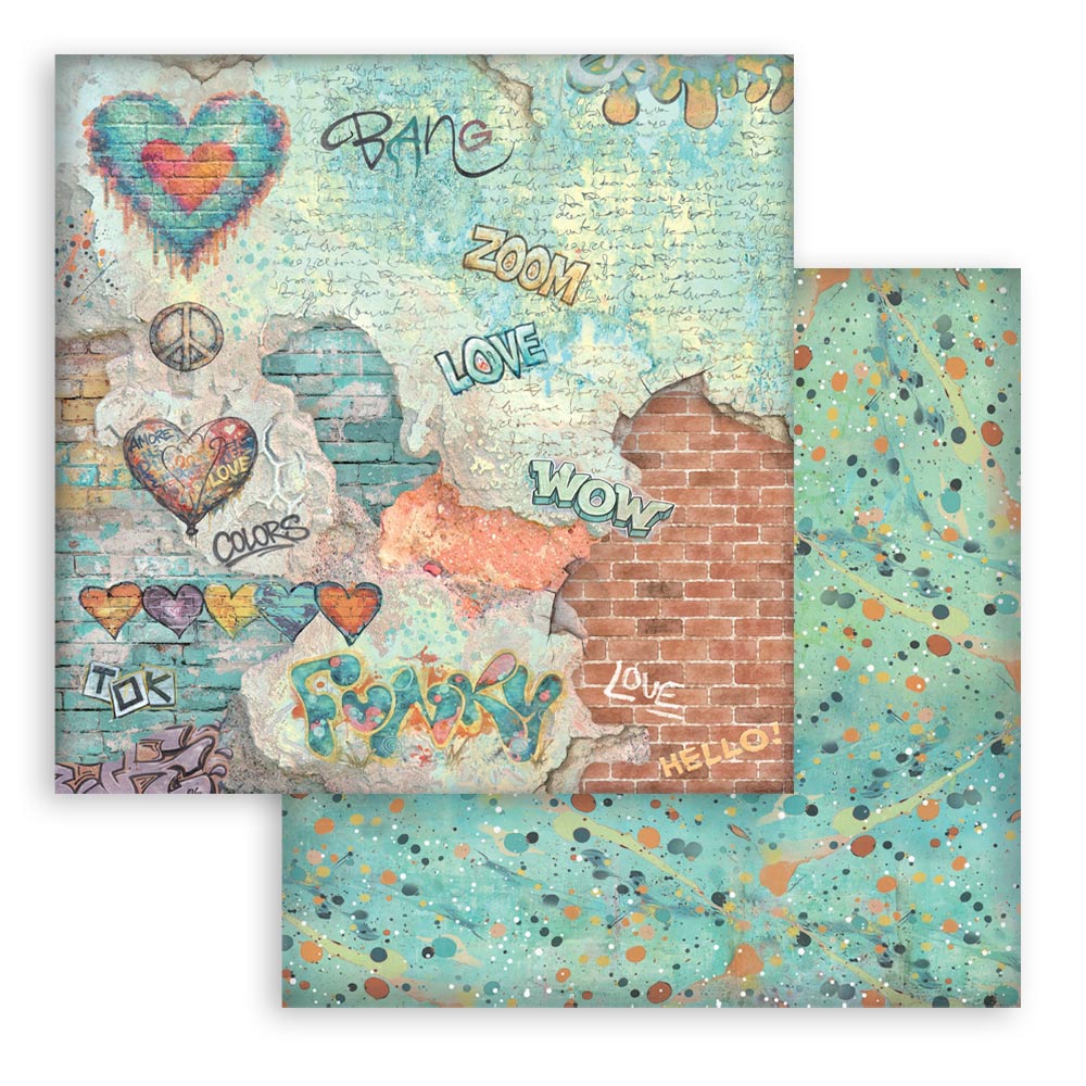 Stamperia Furry Friends 2 8x8 Inch Paper Pack Maxi Background Selection by Antonis Tzanidakis - SBBS151