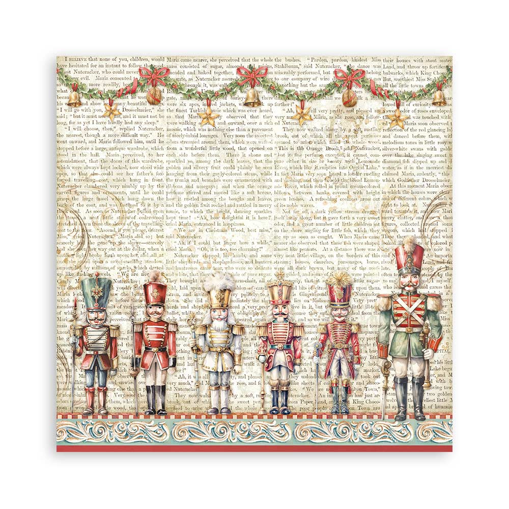 Stamperia Scrapbooking Pad 22 sheets cm 20,3X20,3 (8"X8") Single Face The Nutcracker SBBSXB04