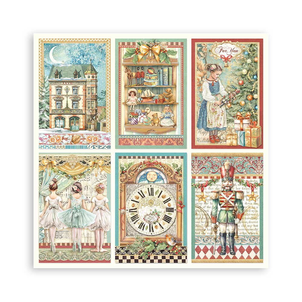 Stamperia Scrapbooking Pad 22 sheets cm 20,3X20,3 (8"X8") Single Face The Nutcracker SBBSXB04