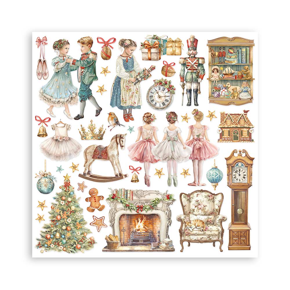 Stamperia Scrapbooking Pad 22 sheets cm 20,3X20,3 (8"X8") Single Face The Nutcracker SBBSXB04