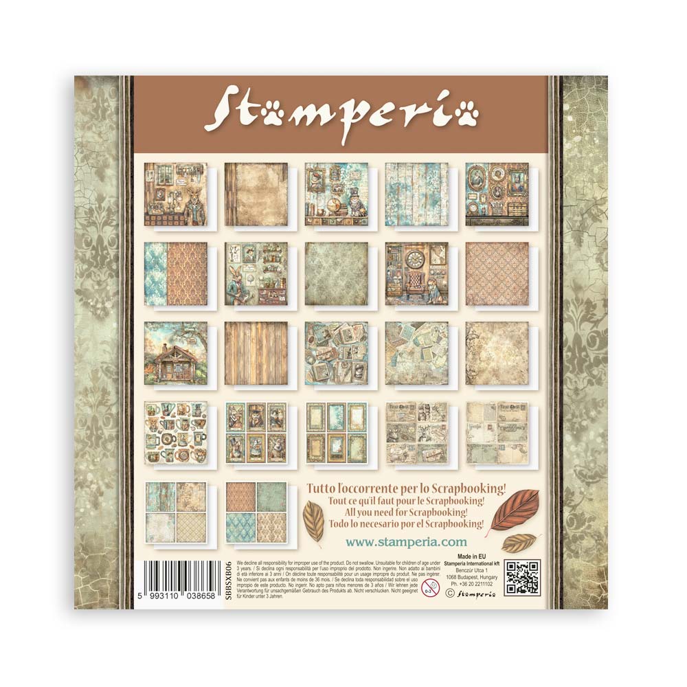 Stamperia Scrapbooking Pad 22 sheets cm 20,3X20,3 (8"X8") Single Face Alterego