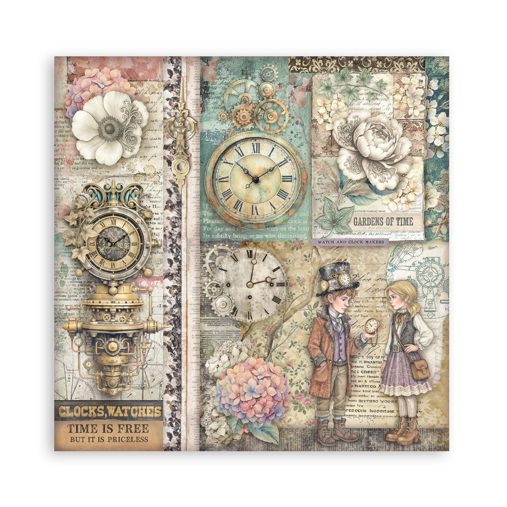 Stamperia Gardens of Time 8x8 Maxi Single Face (SBBSXB24)