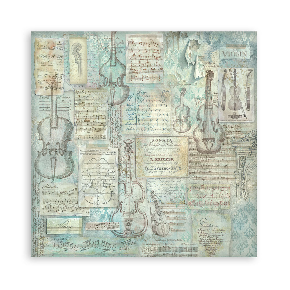 Stamperia Symphony 8x8 Inch Paper Pack (Single Face) by Sara Alcobendas (SBBSXB26)