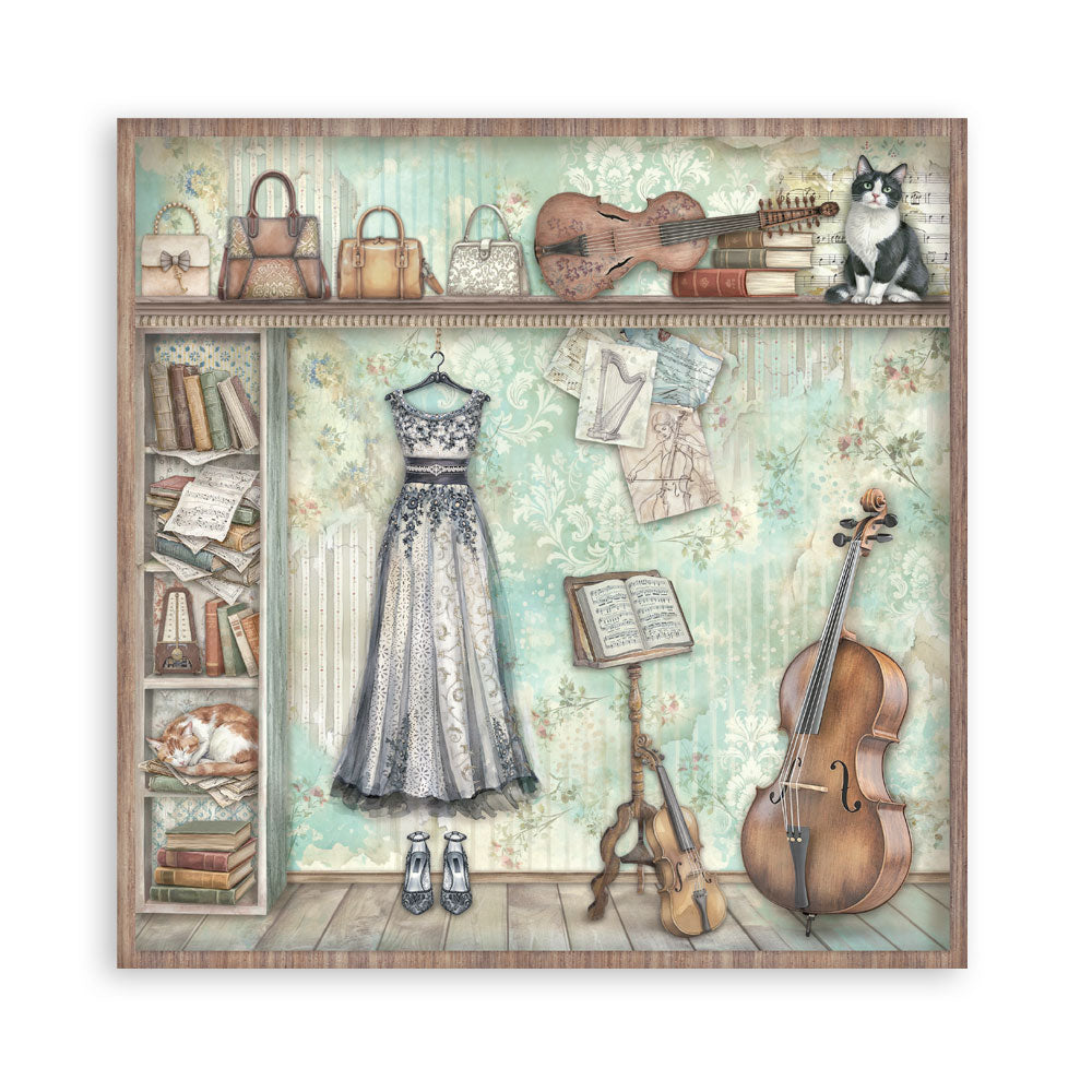 Stamperia Symphony 8x8 Inch Paper Pack (Single Face) by Sara Alcobendas (SBBSXB26)