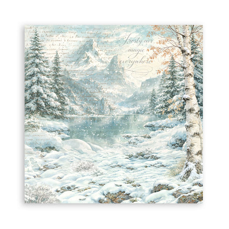 Stamperia White Christmas 8 x 8 Inch Single Face Paper Pack by Cristina Radovan - SBBSXB27