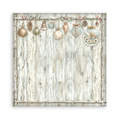 Stamperia White Christmas 8 x 8 Inch Single Face Paper Pack by Cristina Radovan - SBBSXB27