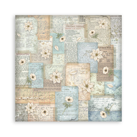 Stamperia White Christmas 8 x 8 Inch Single Face Paper Pack by Cristina Radovan - SBBSXB27