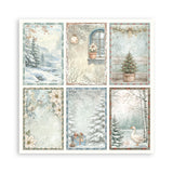 Stamperia White Christmas 8 x 8 Inch Single Face Paper Pack by Cristina Radovan - SBBSXB27