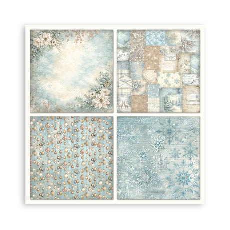 Stamperia White Christmas 8 x 8 Inch Single Face Paper Pack by Cristina Radovan - SBBSXB27