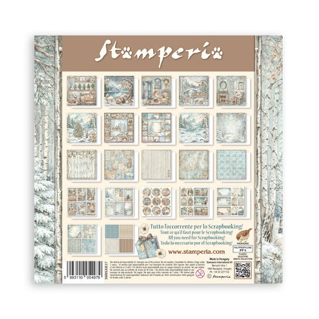 Stamperia White Christmas 8 x 8 Inch Single Face Paper Pack by Cristina Radovan - SBBSXB27