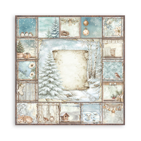 Stamperia White Christmas 8 x 8 Inch Single Face Paper Pack by Cristina Radovan - SBBSXB27