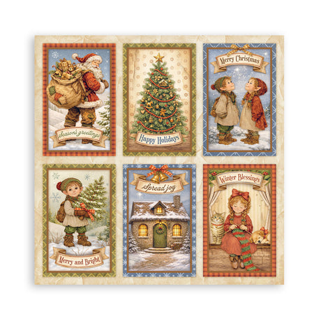 Stamperia Silent Night 8 x 8 Inch Single Face Paper Pack - SBBSXB28