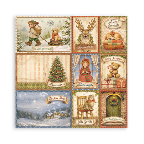 Stamperia Silent Night 8 x 8 Inch Single Face Paper Pack - SBBSXB28
