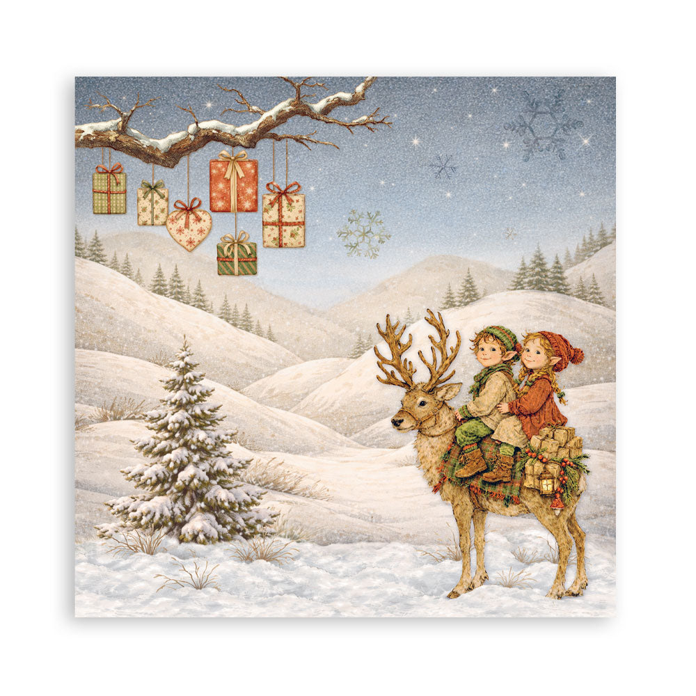 Stamperia Silent Night 8 x 8 Inch Single Face Paper Pack - SBBSXB28