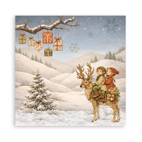 Stamperia Silent Night 8 x 8 Inch Single Face Paper Pack - SBBSXB28