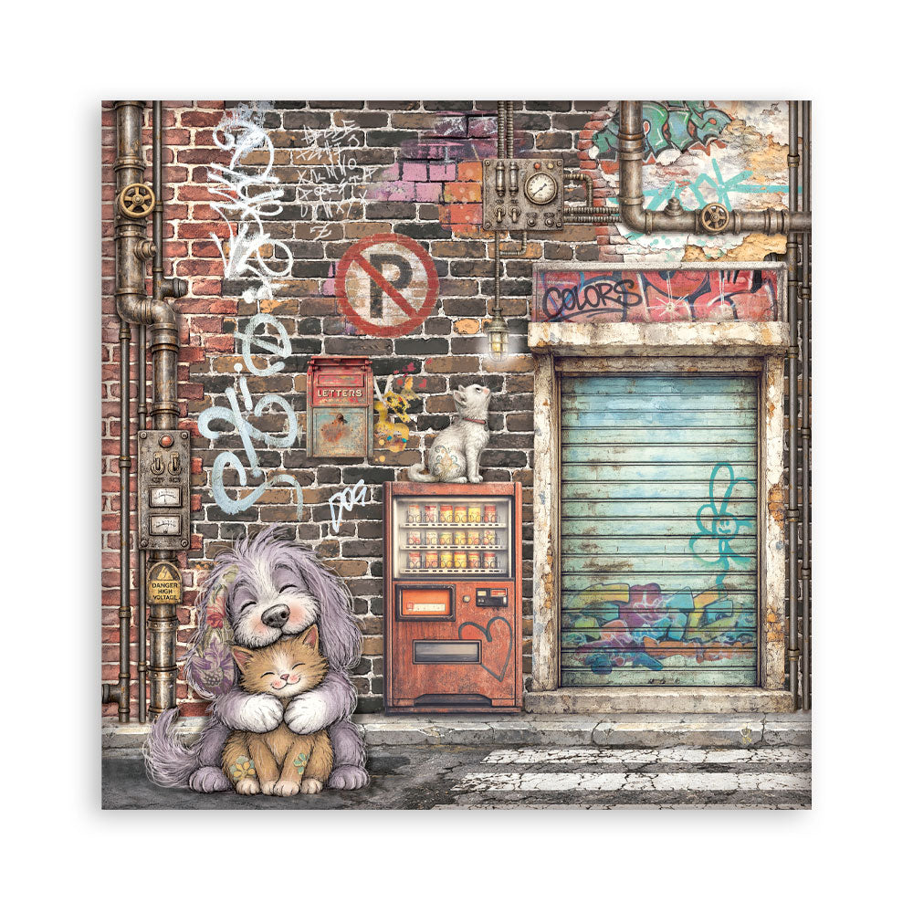 Stamperia Furry Friends 2 8x8 Inch Paper Pack (Single Face) by Antonis Tzanidakis - SBBSXB29
