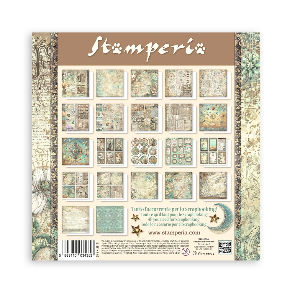 Stamperia Scrapbooking Pad 22 sheets cm 30,5x30,5 (12"x12") Single face - Fortune SBBXLB15