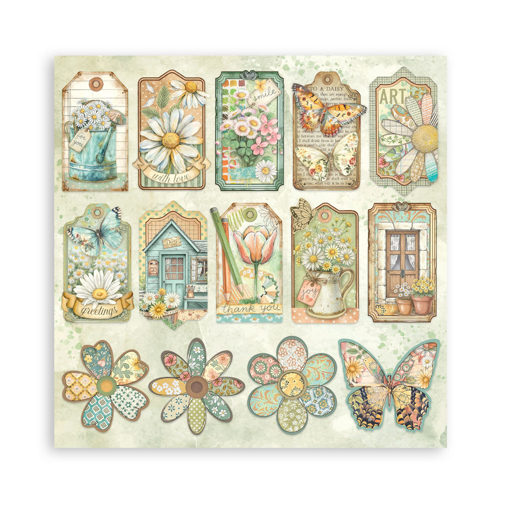 Stamperia Daisy Art 12x12 Inch Paper Pack Maxi (Single Face) (SBBXLB34)