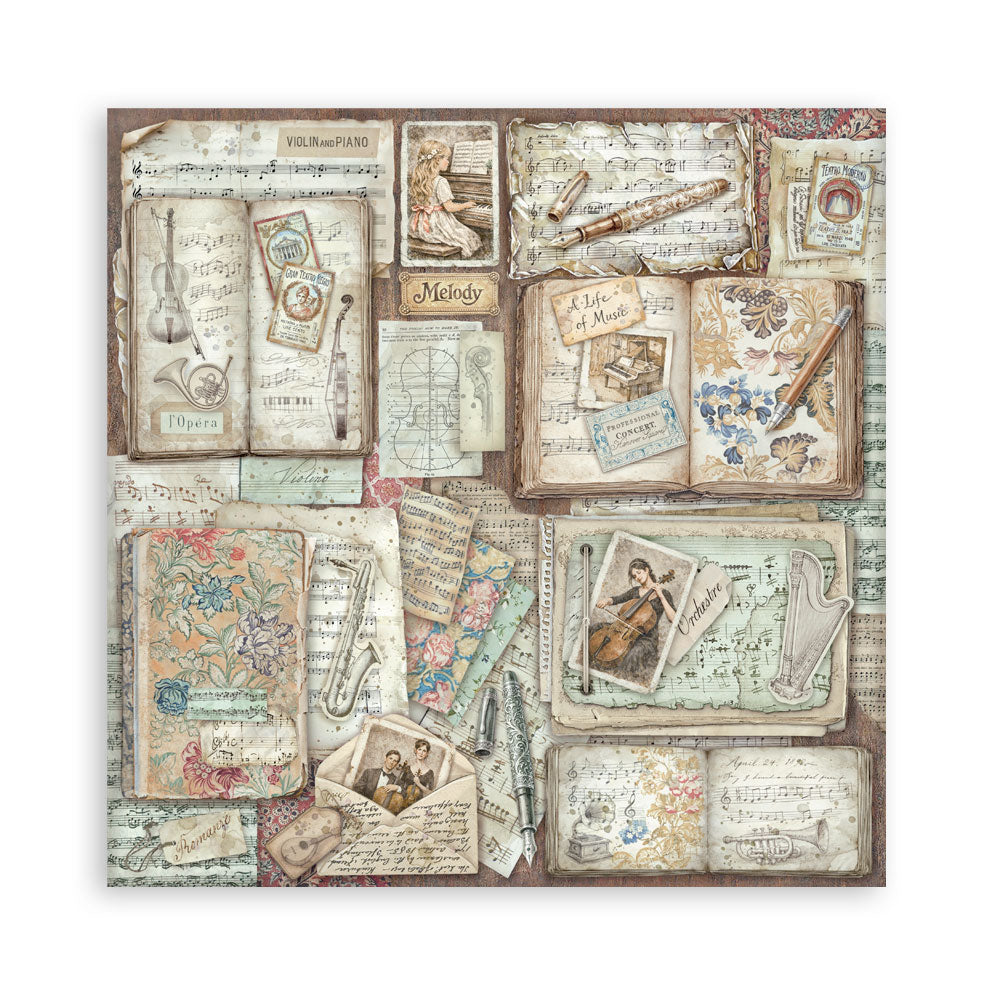 Stamperia Symphony 12x12 Inch Paper Pack (Single Face) by Sara Alcobendas (SBBXLB38)